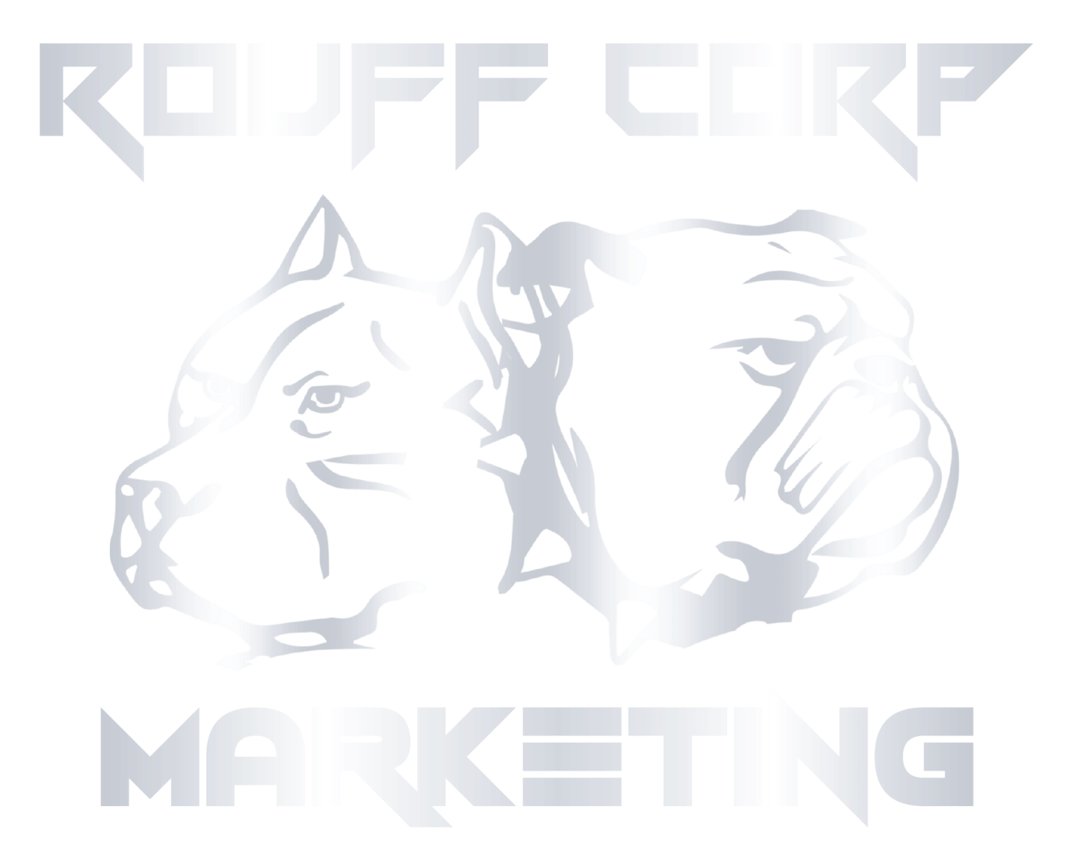 silver logo of rouff corp marketing