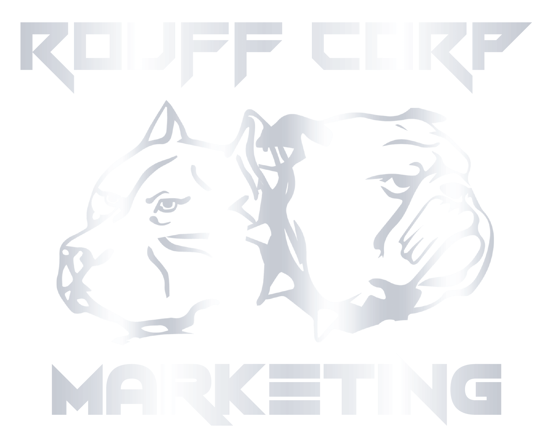 silver logo of rouff corp marketing